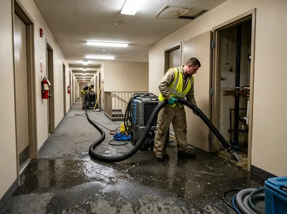 multi-unit-apartment-hallway-f-005 — frequently asked questions, Emergency Burst Pipe Water Extraction & Removal in Lake Los…